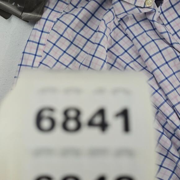 Polo Ralph Lauren short sleeve button down shirt 3LT mens performance pink blue - Picture 8 of 8